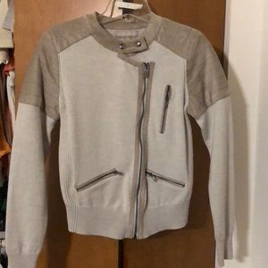 Banana republic moto- suede sweater combo.  Size XS